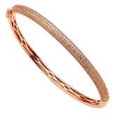 Charming Design Rose Gold Colour 925 Sterling Silver Bracelet studded with CZ